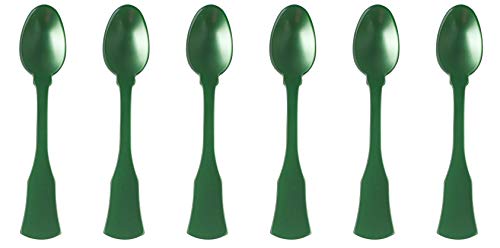 Sabre Old Fashion Demi-Tasse Spoon 6-Piece Set, Garden Green