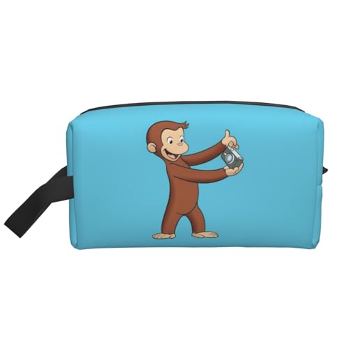 トイレタリーポーチ コスメポーチ おさるのジョージ かわいい アニメ 化粧ポーチ 大容量 ?量 洗面ポーチ 人気 漫画 ユニセックス おしゃれ プレゼント