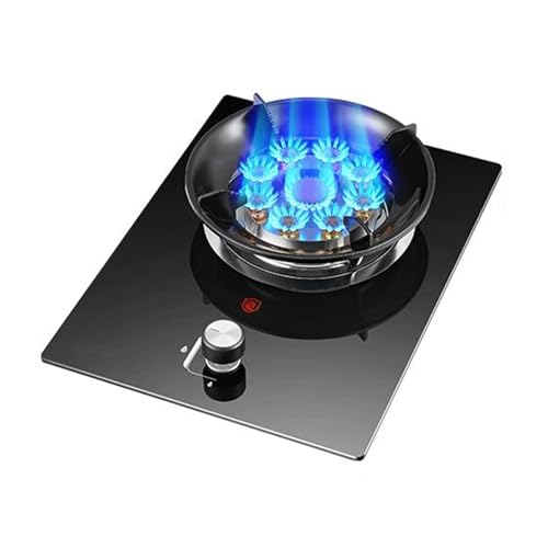 ポータブルガスストーブ 1 バーナー付き、5.2KW キャンプ用ガス調理器、ガス/LP ガス変換ストーブ、フレームアウト保護付き、家庭用キッチン用(NG)