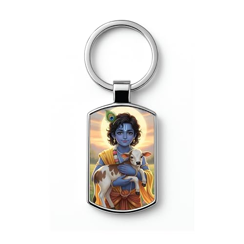 Image of Stylish Metal Keychains with Permanent Glossy Print - Inspirational Quotes & Spiritual Designs - Perfect Key chains for loved ones, Personal Use, Gifts & Return Gifts
