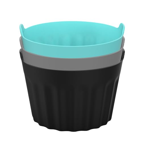 Juego de ramequines de silicona - Molde para freidora para magdalenas | Juego de moldes para hornear, molde de accesorios para freidora, antiadherente para pasteles, magdalenas, muffins,