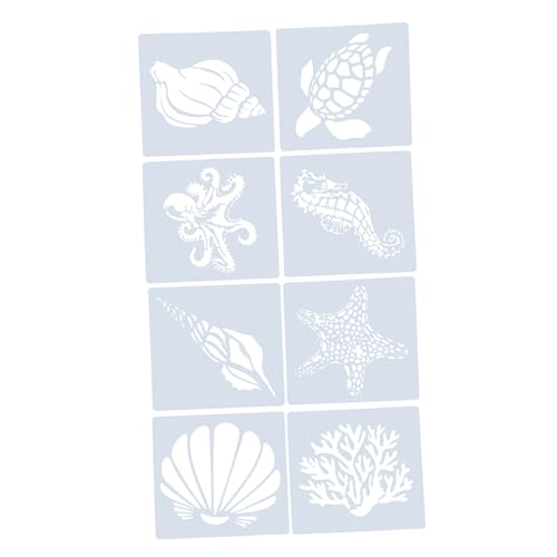 Plantillas de dibujo seguras para niños WOONEKY moldes de plástico blanco lavable manualidades