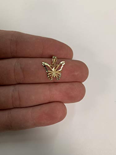 Solid 10k/14k Gold Butterfly Pendant2