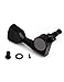 Holmer Sealed String Tuning Pegs Tuning Machines Grover Machine Heads Tuners Tuning Keys Vintage Keystone Style 6 In Line for Right Handed Electric Guitar or Acoustic Guitar Black.,TP 03-BK-6R