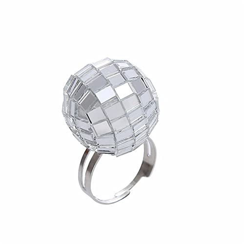 Disco Ball Earrings 24mm 70S Disco Punk Earrings for Women Jewelry (DD)