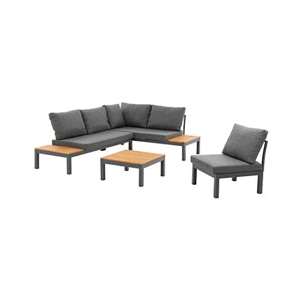 OUTLIV. Venedig Ecklounge Aluminium & Akazie Anthrazit
