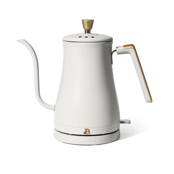 Electric Gooseneck Kettle (White Icing) by Drew Barrymore
