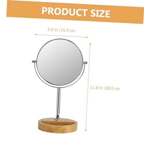 Espejo de maquillaje doble con base estable y rotación 360° miniatura 6