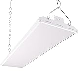 CINOTON 4FT 300W LED Shop Light with 40500LM, 0-10V Dimmable Linear High Bay Lighting with 5000K, 120-277V 135LM/W Commercial Hanging Lights for Garage Office Warehouse Workshop Factory UL Listed