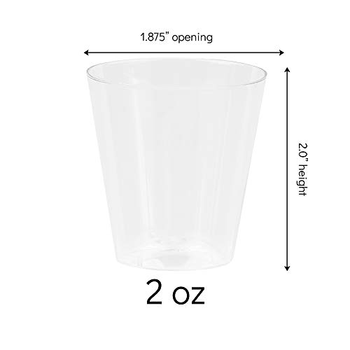 Plasticpro 2 Oz Shot Glasses Crystal Clear Disposable Hard Plastic Shot Cups - Tumblers, Great For Whiskey, Jello, Shots, Tasting, Sauce, Dips, Samples Pack Of 50 #TOP1
