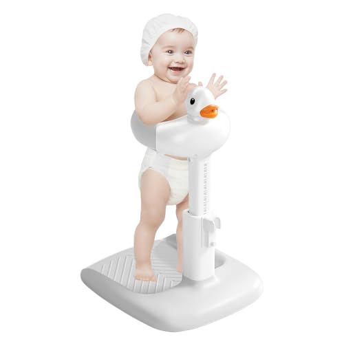 Image of Gakfawd Baby Shower Stand with Anti-slip Base, Adjustable Child Stand for Shower Infant Bath Support Stand Bath Stand for Toddlers 6-36 Months (Grey)