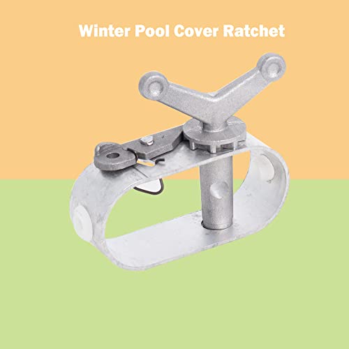 YUSUKEGU Pool Cover Winch for Above Ground Swimming Winter Ratchet Rust