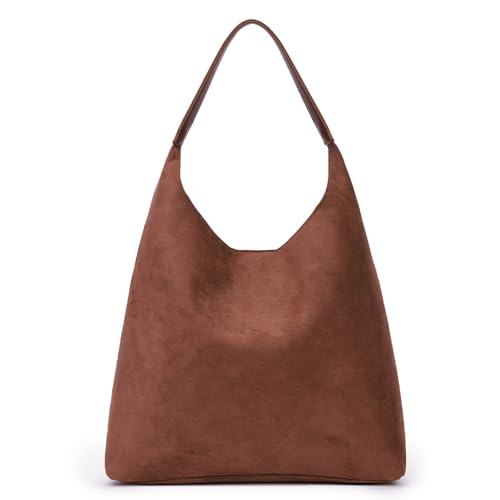 Image of YFGBCX Tote Bags for Women Work Bags Suede Slouchy Bag Hobo Handbag Office Tote Handbag