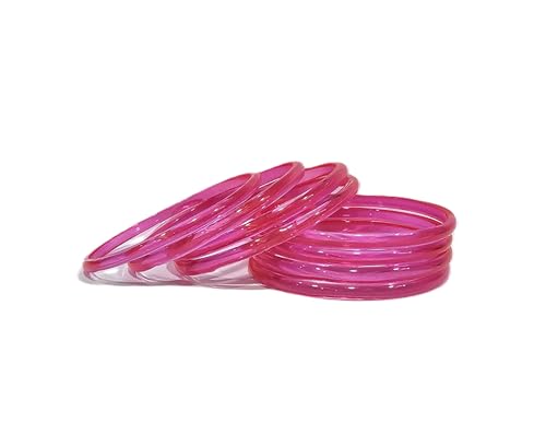 Image of Colorful Jelly Bangles Set of 8 - Transparent Candy Color Stackable Bracelets, Lightweight Fashion Accessories for Women & Girls