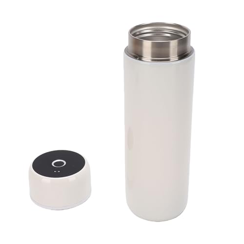 TIKATARER Botella de Agua Inteligente con Bloqueo de Huellas Dactilares, Botella de Agua Térmica de Acero Inoxidable de 450 Ml, a Prueba de Fugas con Carga Magnética con Retención de Calor las 24