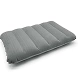 インフレータブル枕 エアピロー 空気枕 圧縮可能 コンパクト 超軽量 トラベル枕 防水 植毛表面 アウトドア キャンプ ネックランバーサポート用