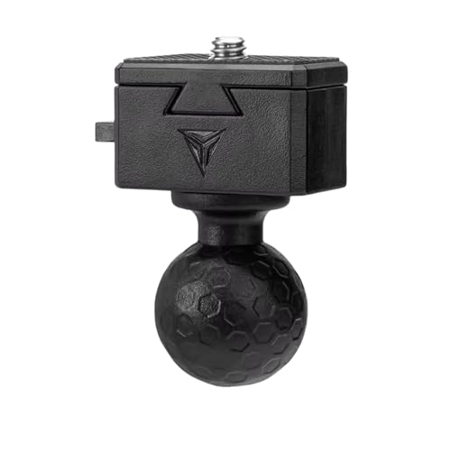 Image of Yellowfin 1 /4 Thread Quick Release Adapter | 25.4mm Ball Head, Action Camera Mount for Tripod, Selfie Stick, Bike & Motorcycle Brackets, Compatible with Insta360, DJI Osmo Action, SJCAM