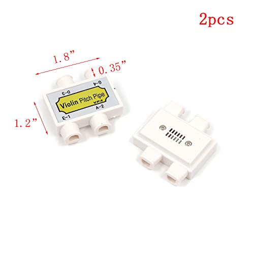 Dnyta 2pcs Violin Pitch Pipe Four-Holes Tuning Mouth-Blown Tuner Musical Instrument Accessories
