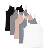 Hanes Girls' Originals Tween Underwear Crop Cami Pack, Fashion Assorted, 5-Pack