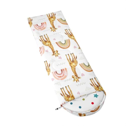Abstract Modern Floral Sleeping Bag Mid Century Backpacking Sleep Sack Tan Oil Painting Wearable Camping Blanket miniatura 4