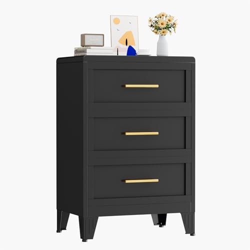 KAIFAM Metal Small Dresser for Bedroom, Black Dressers & Chest