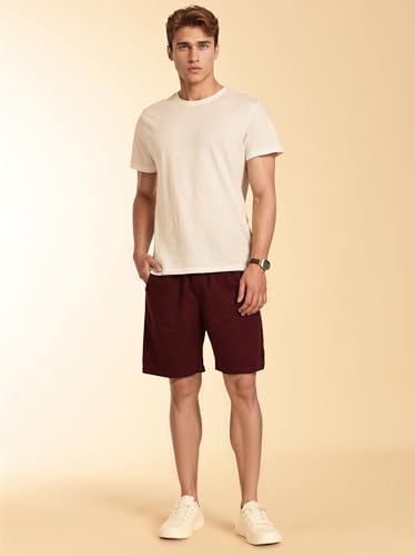 Image of Thomas Scott Men's | Solid | Mid Rise | 100% Cotton | Casual | Light Weight | Chino | Shorts for Men