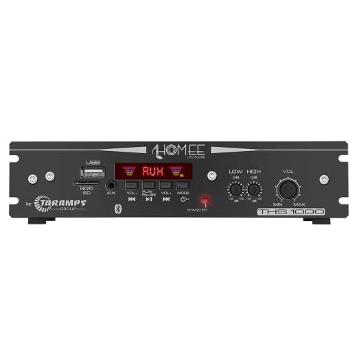 Amplificador Receiver Rádio Frequência Taramps THS 1000 Classe D Multi-Channel 100 W RMS Amplificador Residencial Comercial