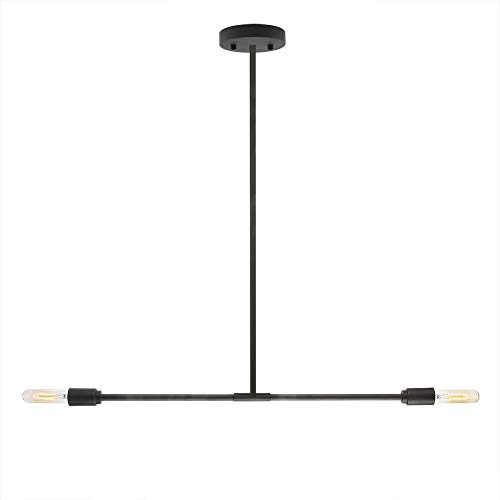 Free Shipping 🛒 Phansthy Matte Black Pendant Light Simplicity Chandelier Light with Adjustable Installation Height(Matte Black)
