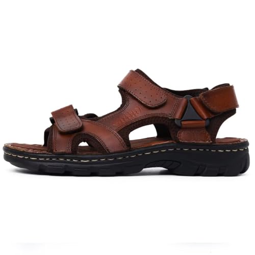 Image of Arkbird Men's Sandals, Closed Toe Leather Fisherman Outdoor Hiking Sport Shoes Summer