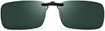 Rimless Rectangle Clip on Sunglasses Lightweight Polarized Eyeglasses Men Women