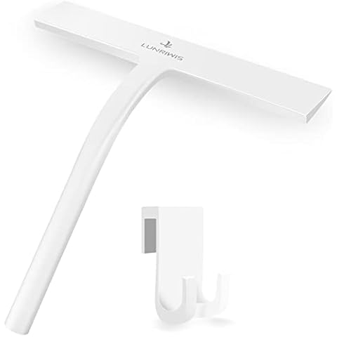 Lunriwis Shower Squeegee Silicone Window Wiper Squeegee Shower Cleaner With Silicone Hook for Bathroom Mirror Wipe Car Glass Door Window Cleaning Cover