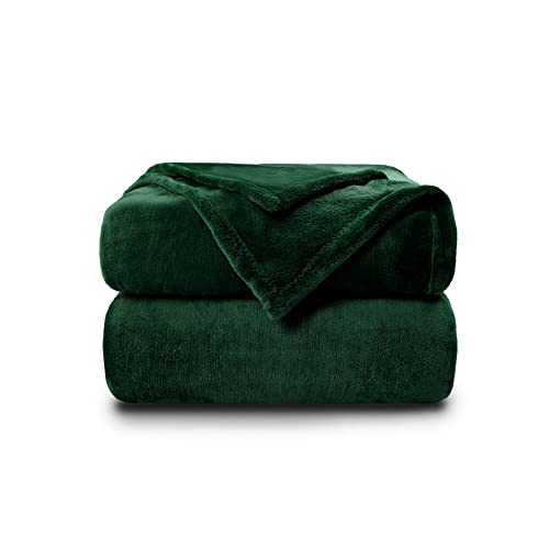 Image of NANPIPER Fleece Blankets Super Soft Flannel Queen Size Blanket for Bed Luxury Cozy Microfiber Plush Fuzzy Blanket,Olive Green