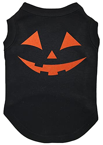 Petitebella Pumpkin Face Puppy Dog Shirt (Black, XXX-Large)