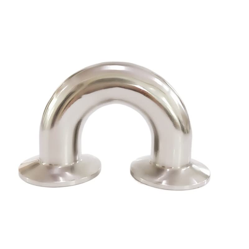 Ferrula sanitaria de acero inoxidable de 63 mm O/D 304 de 180 grados de ajuste de tubería codo abrazadera triple