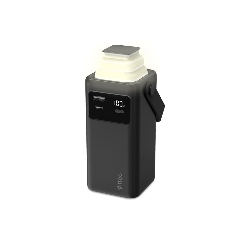 ttec ReCharger Extreme LCD 20.000mAh PD 20W USB-C ve Lightning Dahili Kablolu LED Fenerli 2BB238
