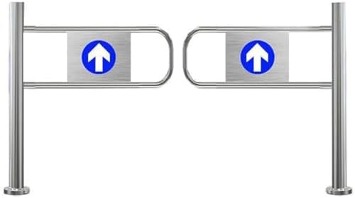 Automatic Closing Safety Swing Gate - Durable Spring-Loaded Metal Barrier for Supermarkets & Industrial Aisles, 90° Entrance Security Gate, Child & Pet Safety Solution