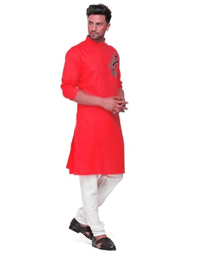 Image of Men's Digital Printed Kurta for Festival Navratri Pooja