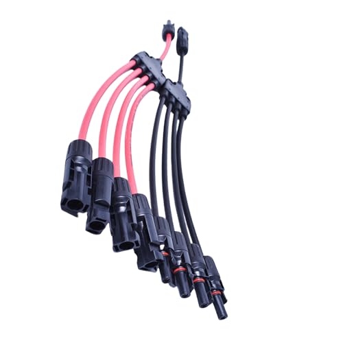 Cables de conector en Y de placa solar de 10 AWG, conector de placa solar de energía sostenible, instalación sencilla para conexión de doble placa