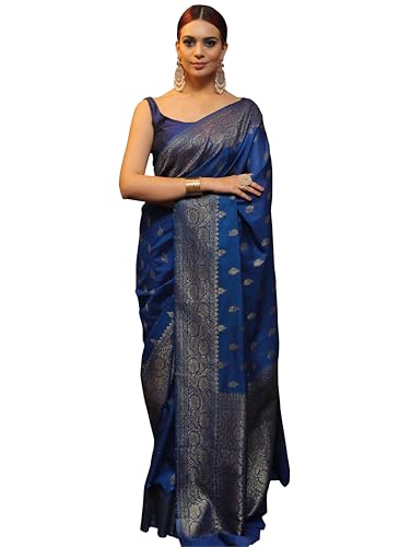 Image of Sugathari Women's Banarasi Saree Pure Kanjivaram Silk Saree Soft new ladies 2025 Design Wear Pattu Sarees Sadi Party Sari collections With Blouse Piece (San Pari-223)