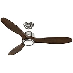 Hunter Fan Company, 50789, 52 inch Melbourne Brushed Nickel Ceiling Fan with LED Light Kit and Handheld Remote