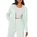 Victoria's Secret Women's PINK Logo Full Zip-up Sweatshirt, Green, M