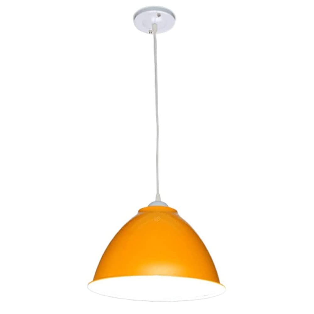 Lustre moderne macaron jaune en fer forgé pour l'îlot d'un café