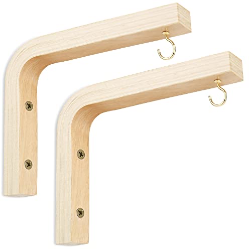 Jantens 2 Pack Plant Hangers Indoor, Plant Hooks, Hooks For Hanging Plants, Wooden Plant Hangers For Indoor Flower Baskets Pot Wind Chime Lanterns Planter #TOP7