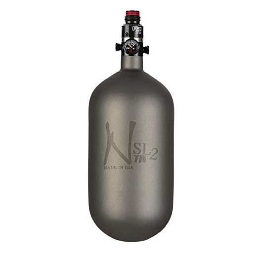 Ninja Carbon Fiber HPA Tank - 77/4500 SL2 - PRO V2 REG - Cerakote Gunsmoke