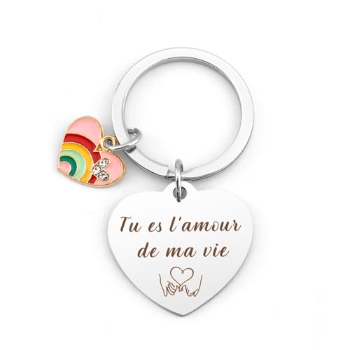 OZOSHINE Cadeau Amour Noel Couple Porte Clef Cadeaux Amoureux Pour Homme Femme Anniversaire Cadeaux Pour Son Copain Copine Cadeau Pour Les Relations à Distance St Valentin