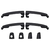 DEAL AUTO ELECTRIC PARTS 4pcs Complete Left+Right Front+Rear Side Smooth Black Exterior Door Handles