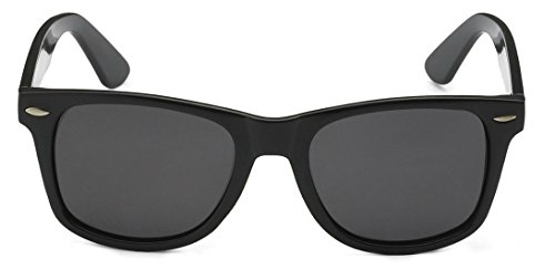 Retro Optix Sunglasses Classic 80’s Vintage Style Design (Black Gloss, Polarized)2