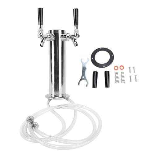 La Mejor Recopilación de Frigoríficos para barril de cerveza . 44 ZJchao Torre Kegerator de Cerveza de Doble Grifo, Dispensador de Cerveza de Barril de Acero Inoxidable con Control Simultáneo de 2 Grifos para Uso Comercial en Fiestas, Bares,...