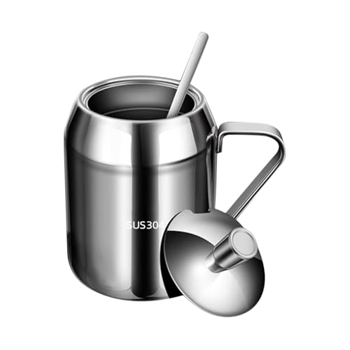 Genérico Botes Para Encimera De Cocina - Organizador de Acero Inoxidable para Especias - Tarro Soporte de Sal de Cocina,Para Sal Té Caramelos Ghee Cereales Frutos Secos Dormitorio Despensa