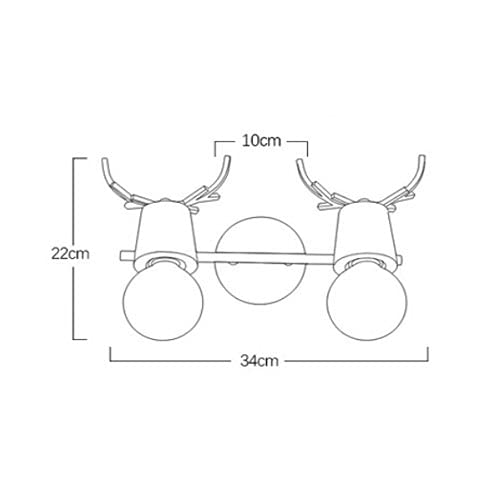 Lámpara de metal de madera de pared de diseño nórdico elegante para restaurante 2